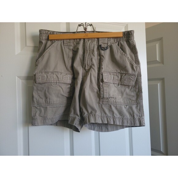 OUTDOOR LIFE Men's Khaki Cargo Shorts Size 34 Used Condition - See Photos - Picture 1 of 8